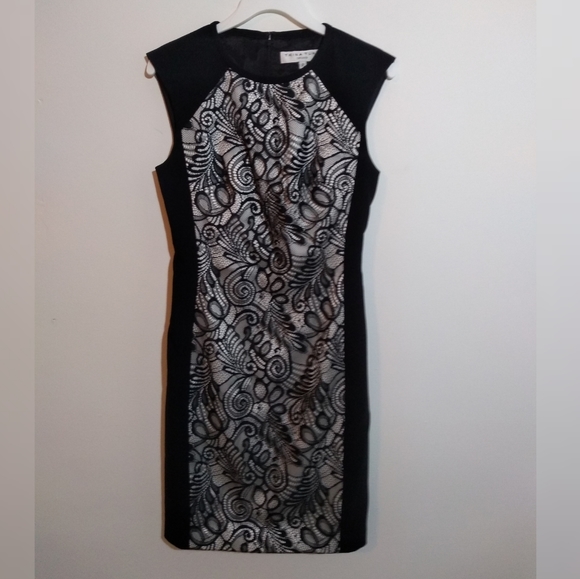 ‼️THRIFT STORE ALERT MAKE OFFERTrina Turk Dress Veda Lace Sleeveless Sheath 2 - Picture 10 of 11